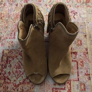 Dolce Vita Fringe Open Toe Booties